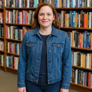 Cantail Jean Jacket Sz 6 Cropped Jean Jacket Stretchy Relaxed Fit In Waist